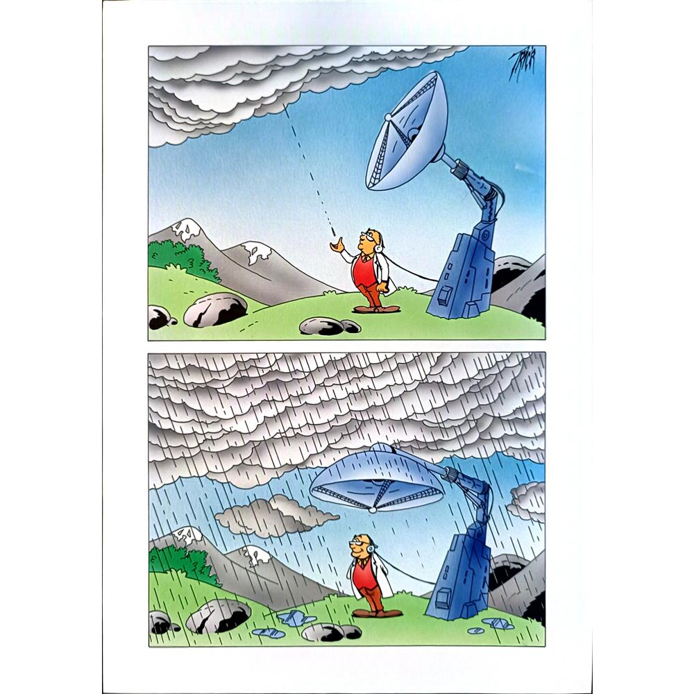 Patrick Heymans 29x21cm Orijinal Karikatür BOD05514