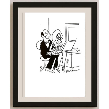 Dave Paker 29x21cm Orijinal Karikatür BOD05518