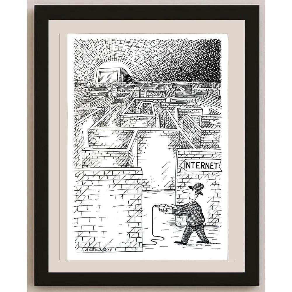 Aurel Stefan Alexandrescu 29x21cm Orijinal Karikatür BOD05520