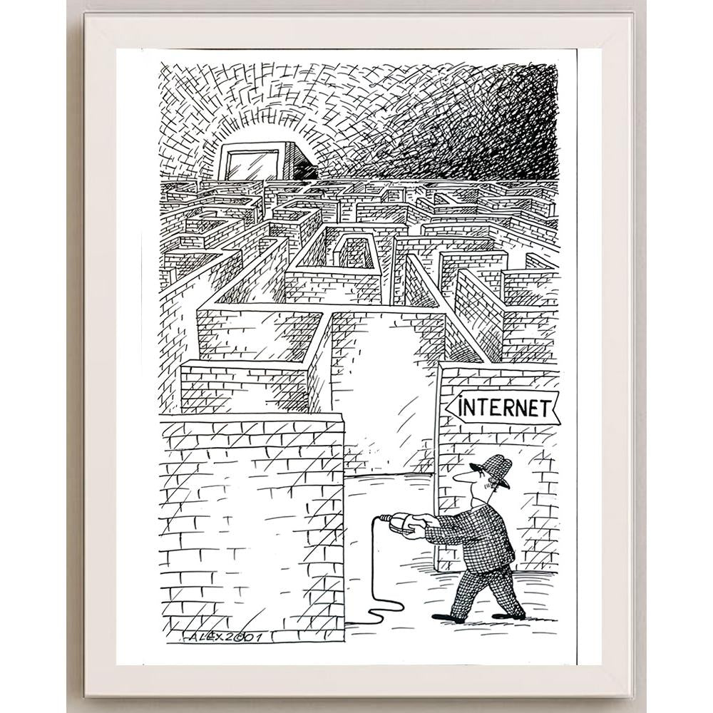 Aurel Stefan Alexandrescu 29x21cm Orijinal Karikatür BOD05520