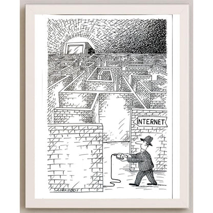 Aurel Stefan Alexandrescu 29x21cm Orijinal Karikatür BOD05520
