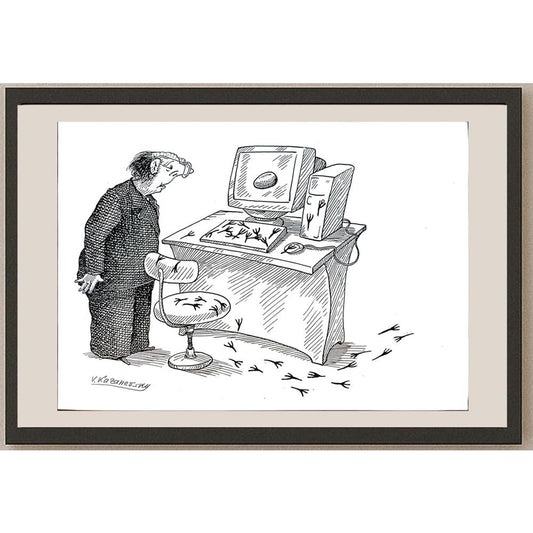 Vladimir Kazanevsky 29x21cm Orijinal Karikatür BOD05521