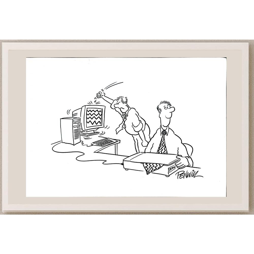 Roger Penwill 29x21cm Orijinal Karikatür BOD05523