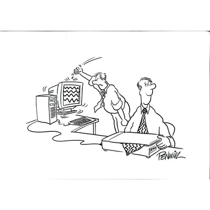 Roger Penwill 29x21cm Orijinal Karikatür BOD05523
