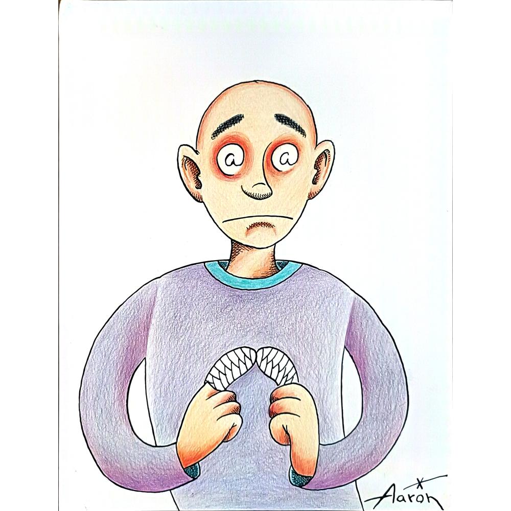 Aaron 29x21cm Orijinal Karikatür BOD05524
