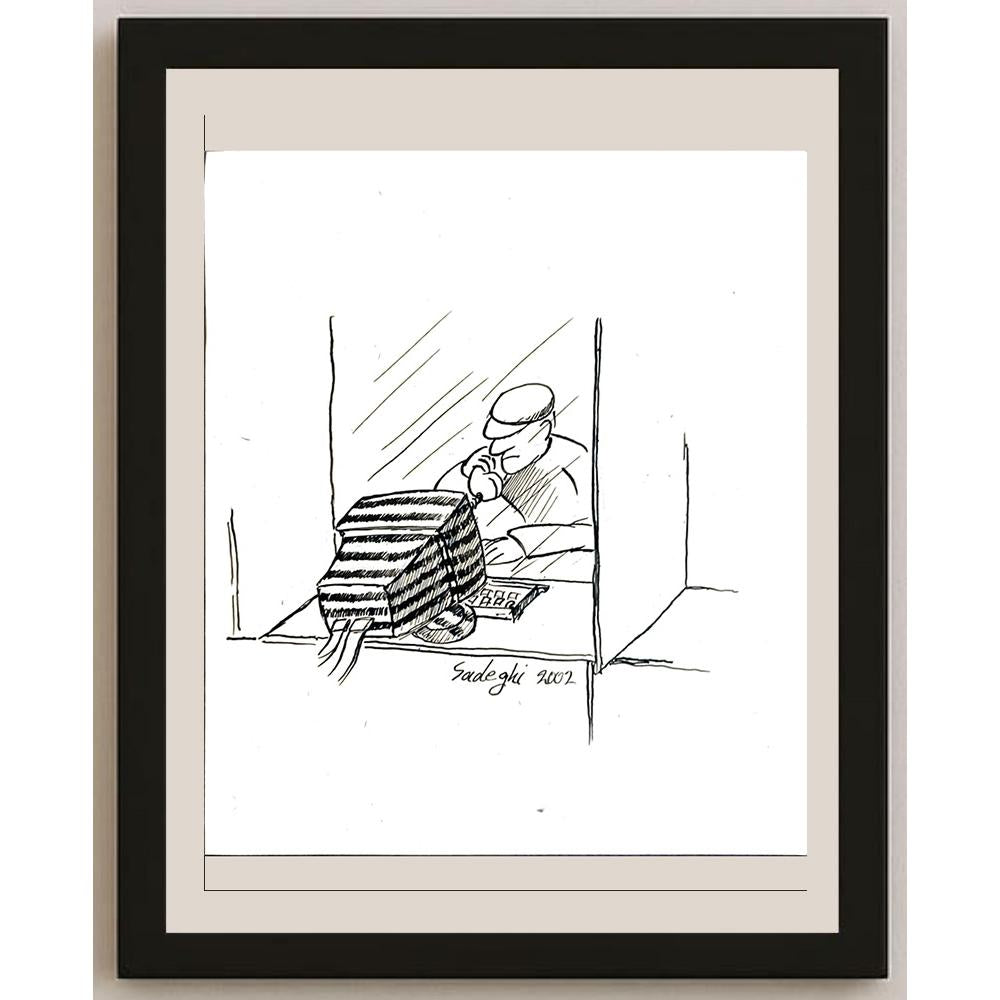 Sadeghi Saeed 25x21cm Orijinal Karikatür BOD05525