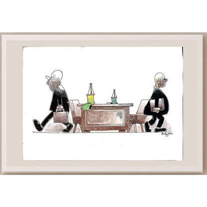 Milan Bukovac 29x21cm Orijinal Karikatür BOD05531