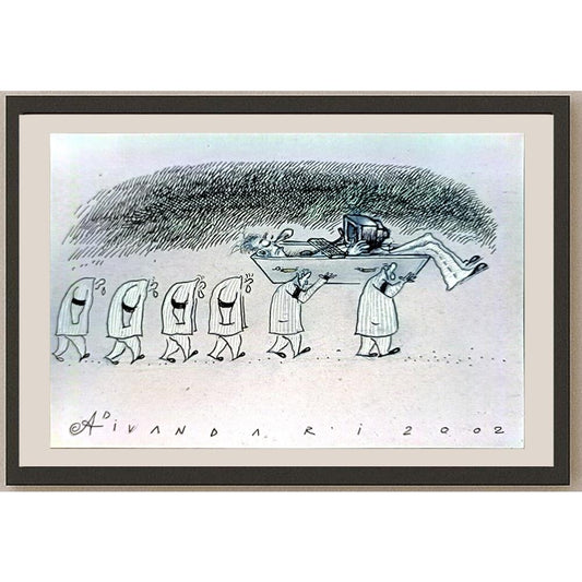 Ali Divandari 23x16cm Orijinal Karikatür BOD05539