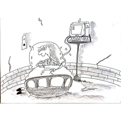 Bartis Silviu 29x21cm Orijinal Karikatür BOD05540