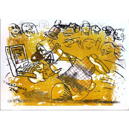 Jan Tomaschoff 29x21cm Orijinal Karikatür BOD05544
