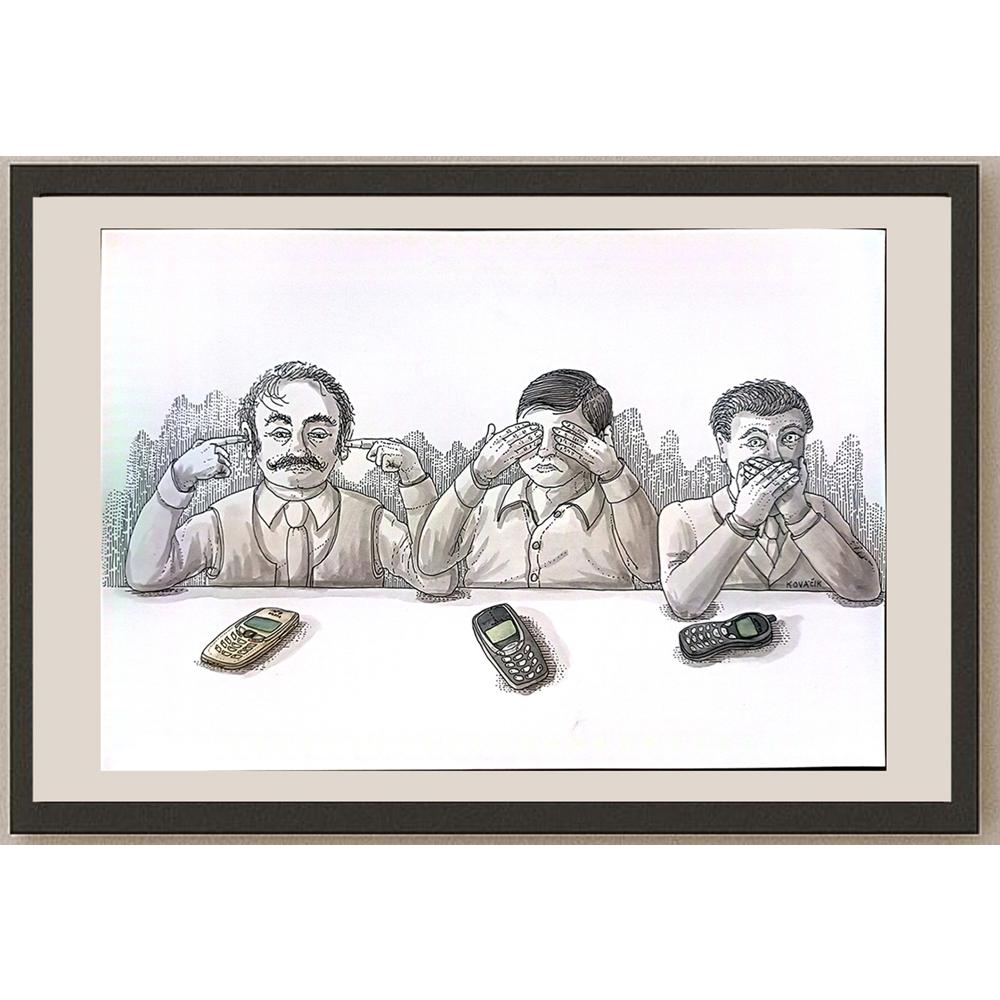 Ivan Kovacik 29x21cm Orijinal Karikatür BOD05549