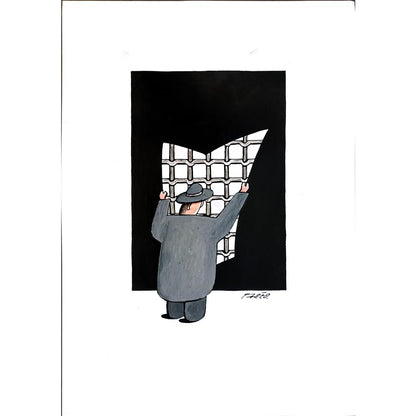 Milos Panig Pango 29x21cm Orijinal Karikatür BOD05555