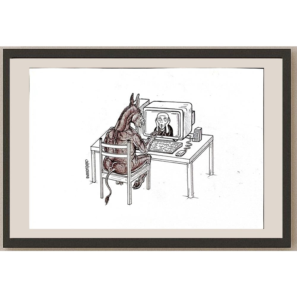 Mohammad Amin Aghaey 29x21cm Orijinal Karikatür BOD05557