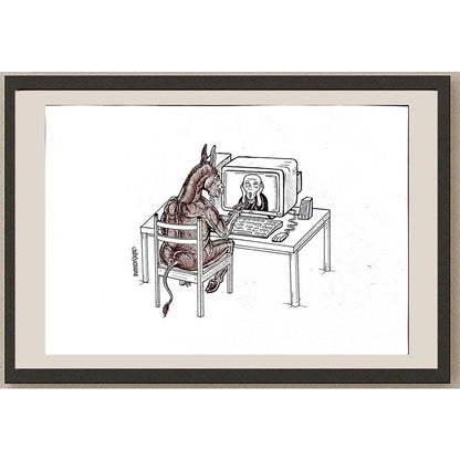 Mohammad Amin Aghaey 29x21cm Orijinal Karikatür BOD05557