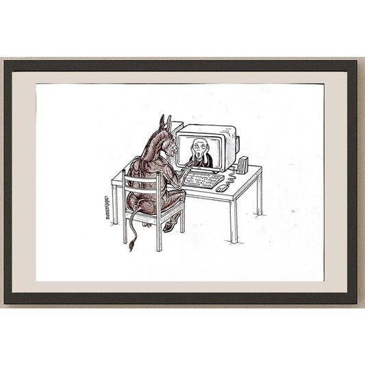 Mohammad Amin Aghaey 29x21cm Orijinal Karikatür BOD05557