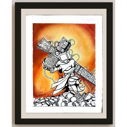 Josuran Oscar 29x21cm Orijinal Karikatür BOD05559