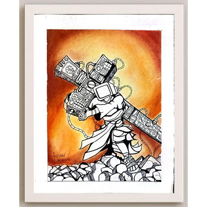 Josuran Oscar 29x21cm Orijinal Karikatür BOD05559