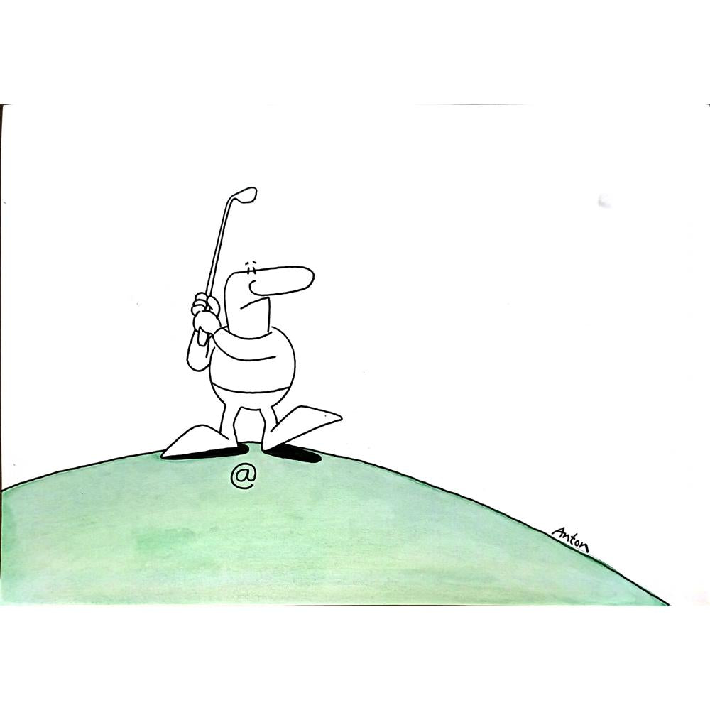 Anton Kotreba 29x21cm Orijinal Karikatür BOD05564