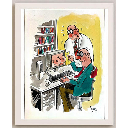 Emilio Isca 29x21cm Orijinal Karikatür BOD05567