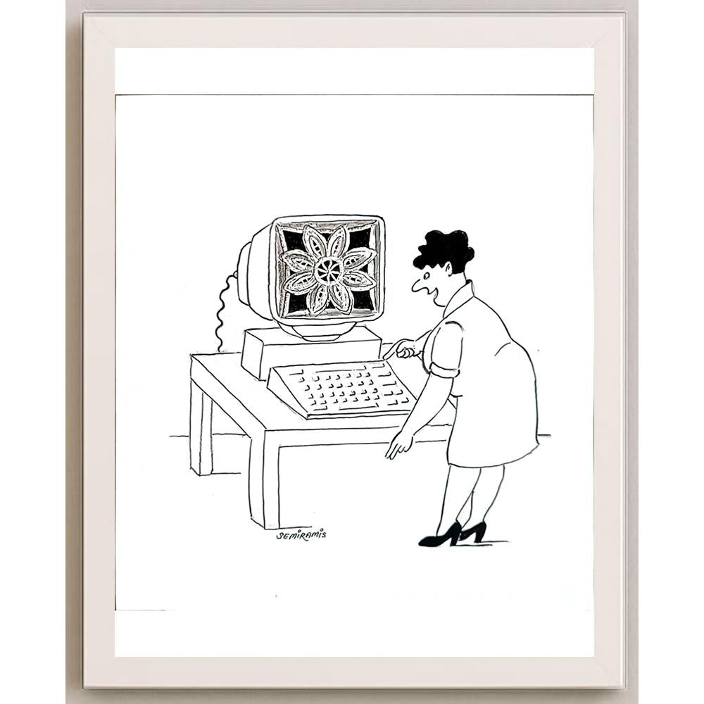 Semiramis Aydınlık 24x22cm Orijinal Karikatür BOD05569