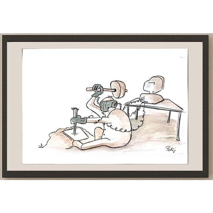 Joseph Petrenyi 25x18cm Orijinal Karikatür BOD05574