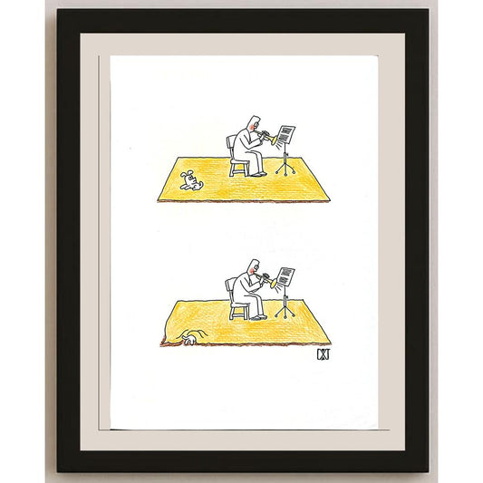 Chen Xuejun 29x21cm Orijinal Karikatür BOD05576