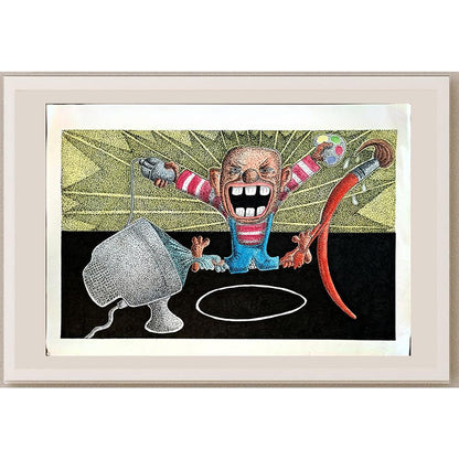 Mamdouh Hamada 33x23cm Orijinal Karikatür BOD05578