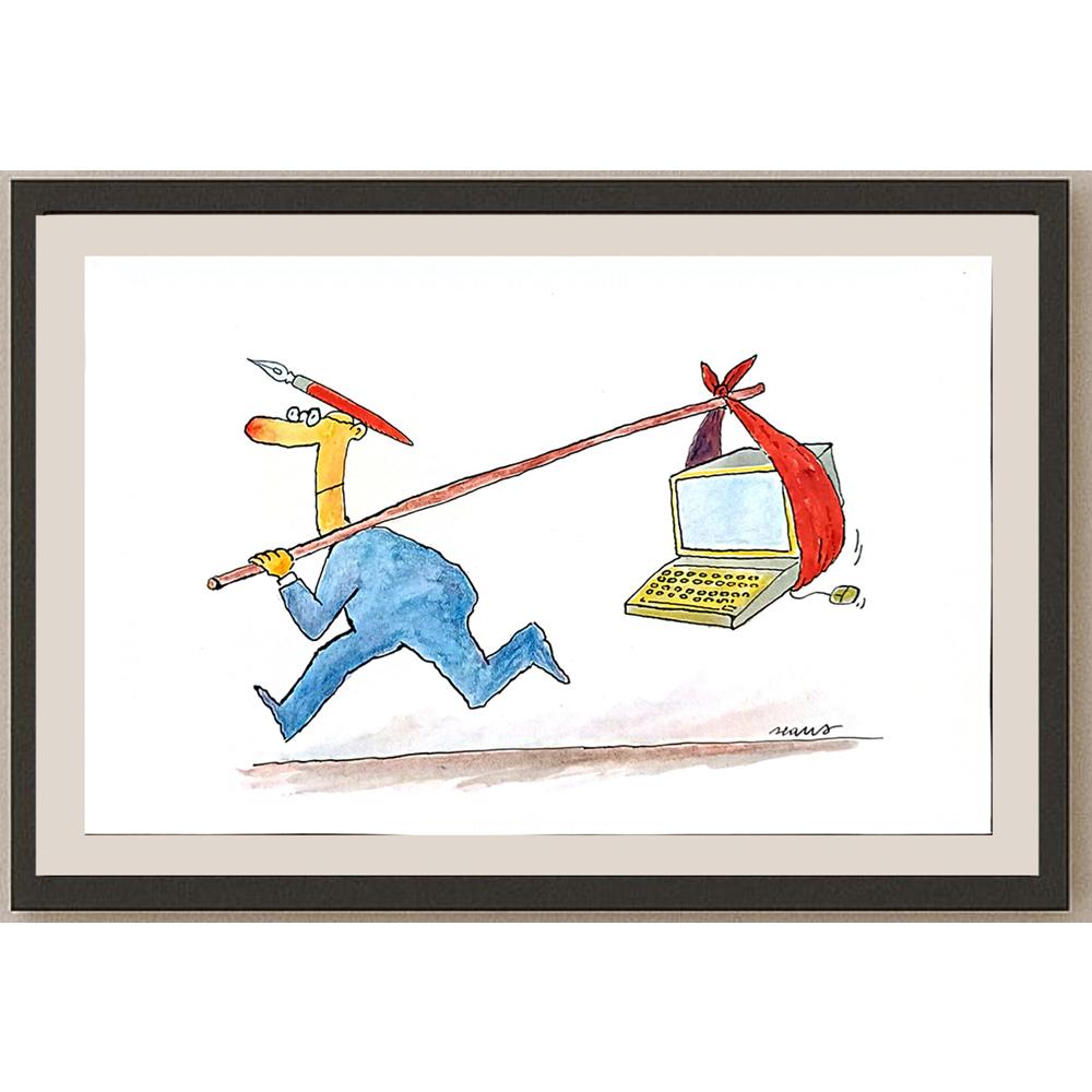 Ivan Haramija 29x21cm Orijinal Karikatür BOD05587