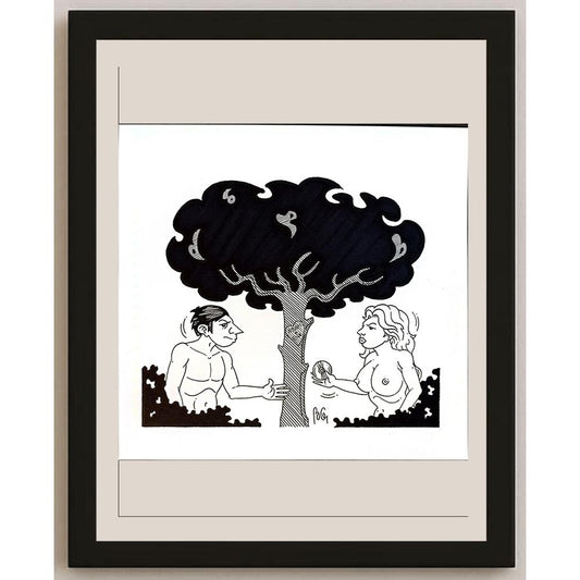 Bozidar Vucelic 21x20cm Orijinal Karikatür BOD05590