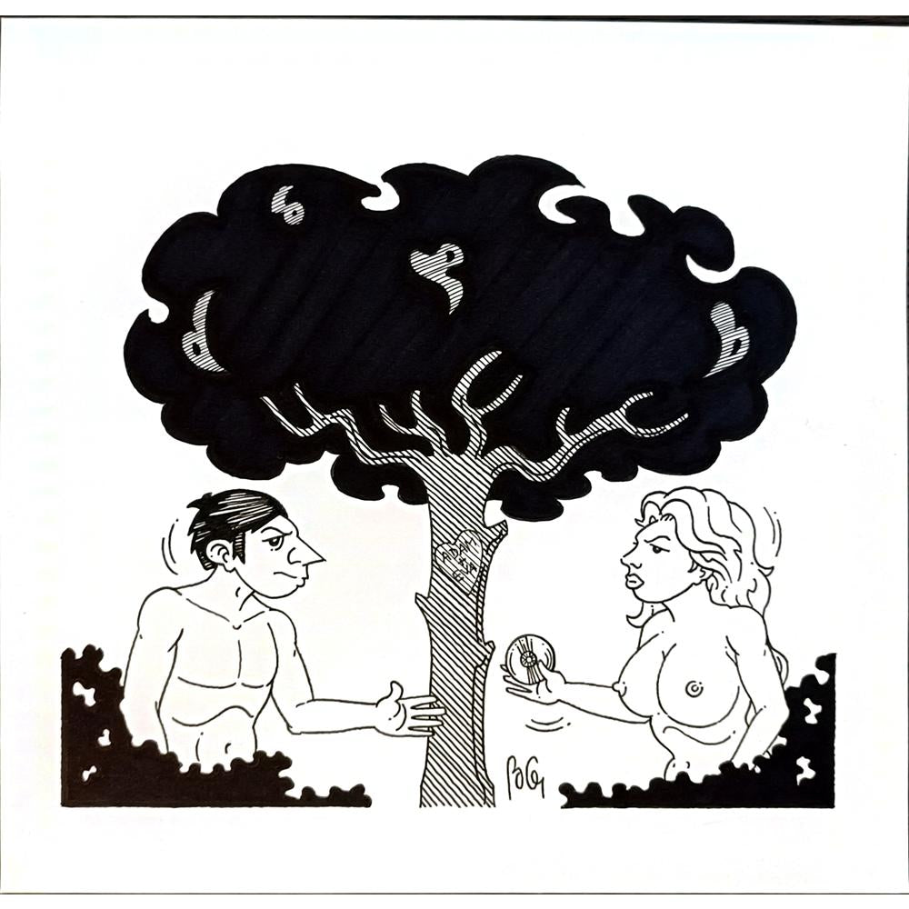 Bozidar Vucelic 21x20cm Orijinal Karikatür BOD05590