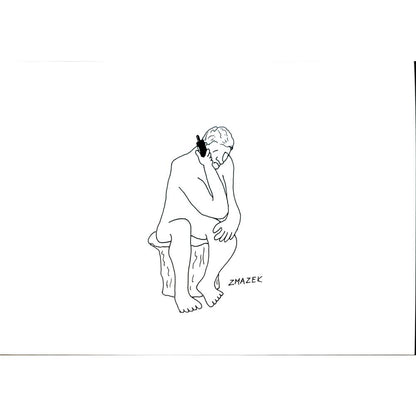 Stanko Zmazek 29x21cm Orijinal Karikatür BOD05591