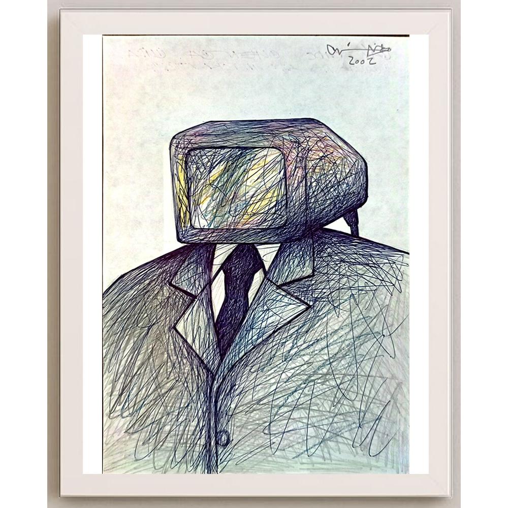 Candido Isidfo Cuenca Fuentes 21x14cm Orijinal Karikatür BOD05592