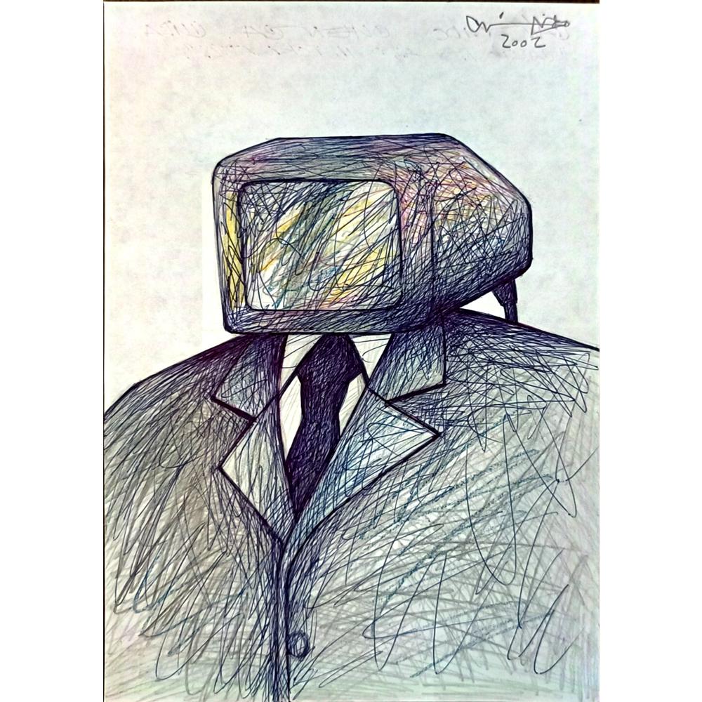 Candido Isidfo Cuenca Fuentes 21x14cm Orijinal Karikatür BOD05592