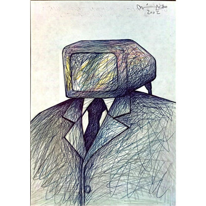 Candido Isidfo Cuenca Fuentes 21x14cm Orijinal Karikatür BOD05592