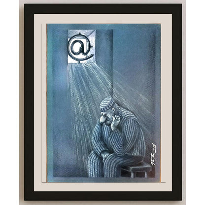 Aleksandr Pashkov 29x21cm Orijinal Karikatür BOD05593