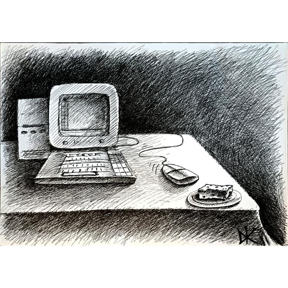 Danila Koseva 29x21cm Orijinal Karikatür BOD05594