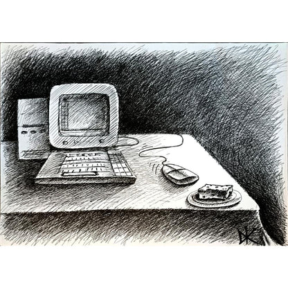 Danila Koseva 29x21cm Orijinal Karikatür BOD05594