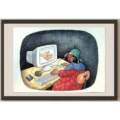 Miroslav Gerencer 29x21cm Orijinal Karikatür BOD05597
