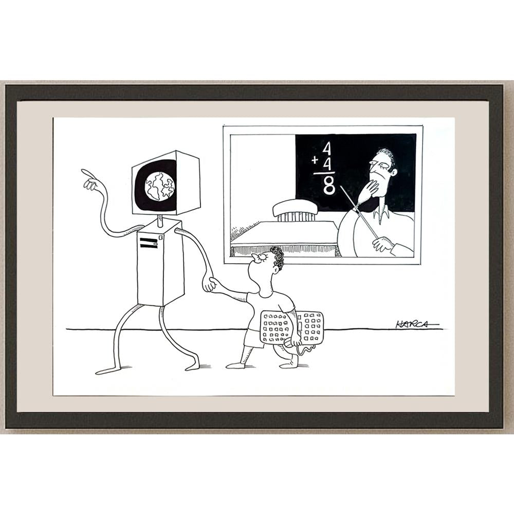 Juli Sanchis Aguado 29x21cm Orijinal Karikatür BOD05600