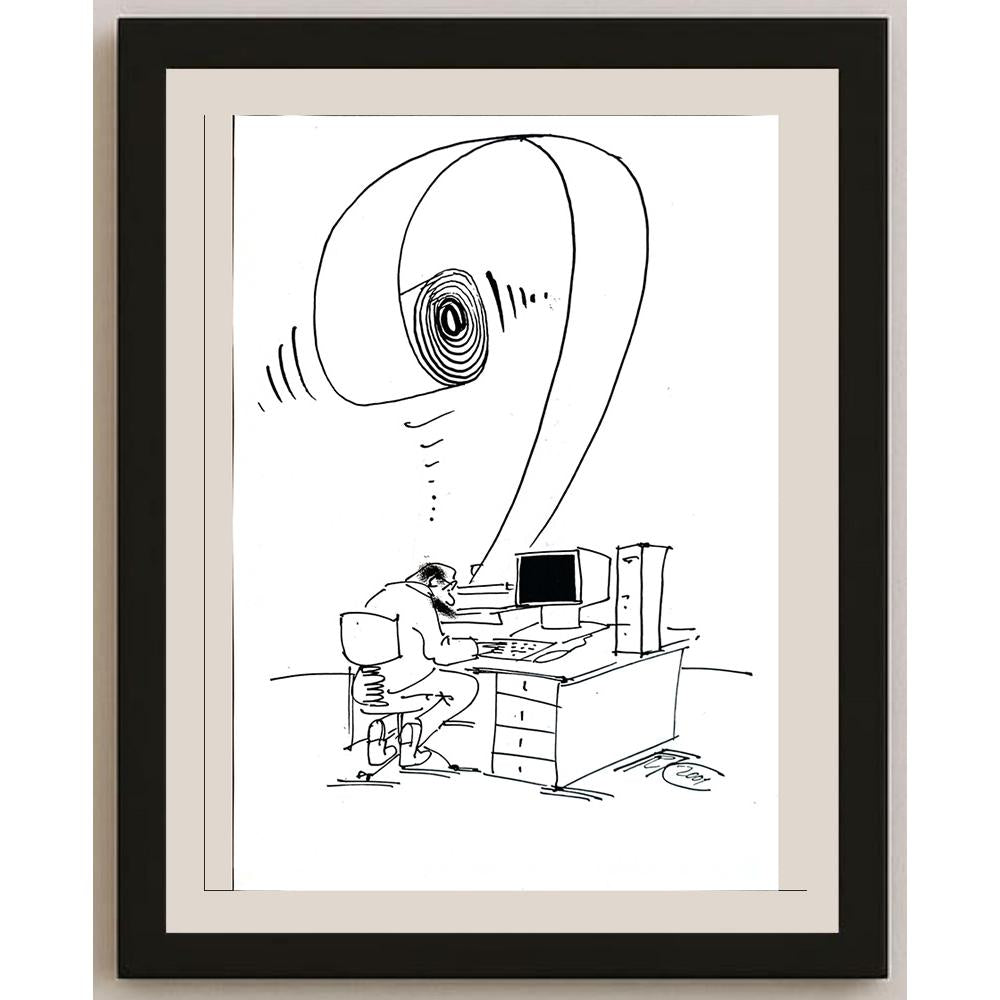 Frantisek Kratochvil 29x21cm Orijinal Karikatür BOD05605