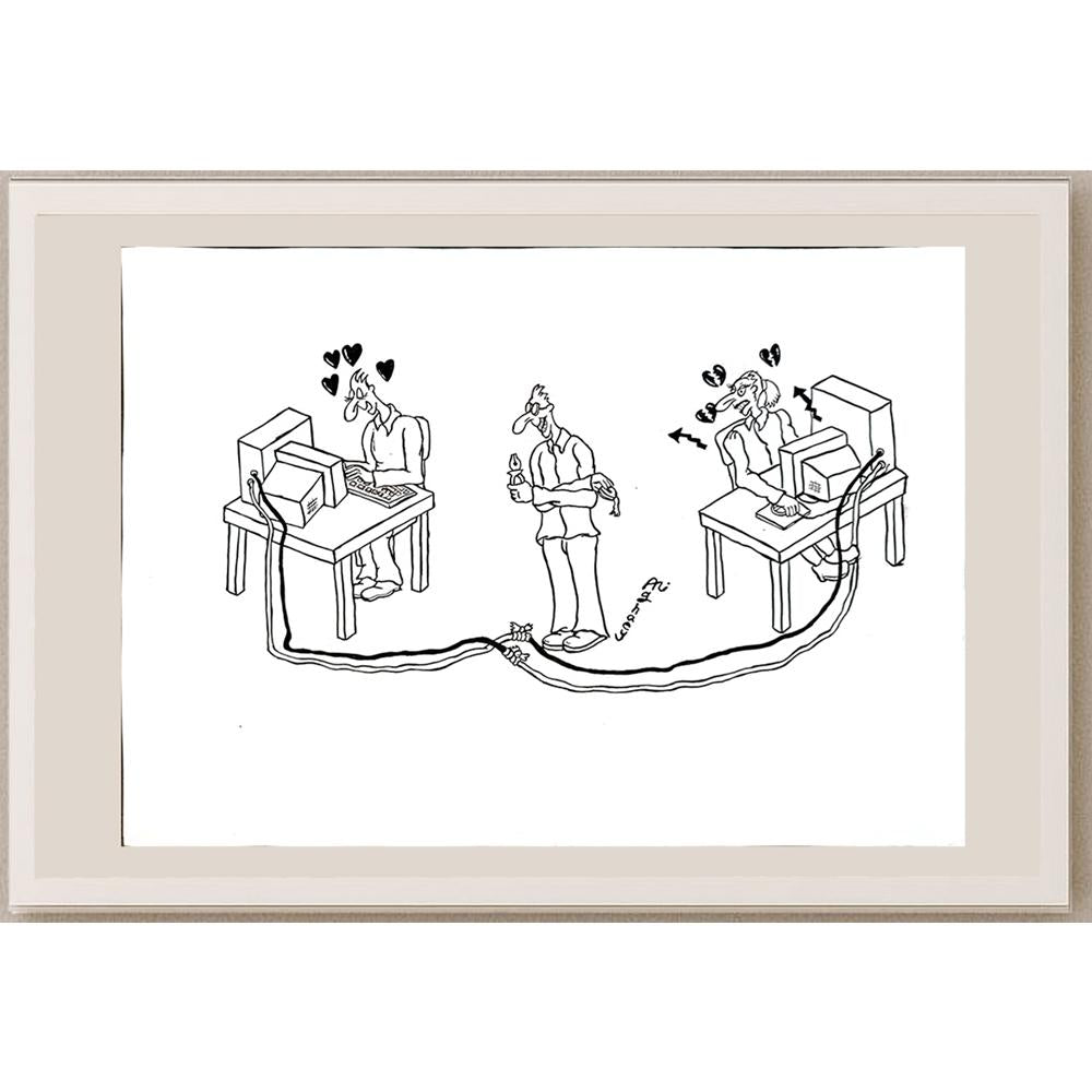 Ali Aghaeyi 29x21cm Orijinal Karikatür BOD05610