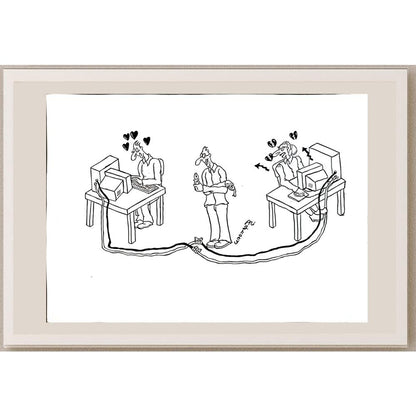 Ali Aghaeyi 29x21cm Orijinal Karikatür BOD05610