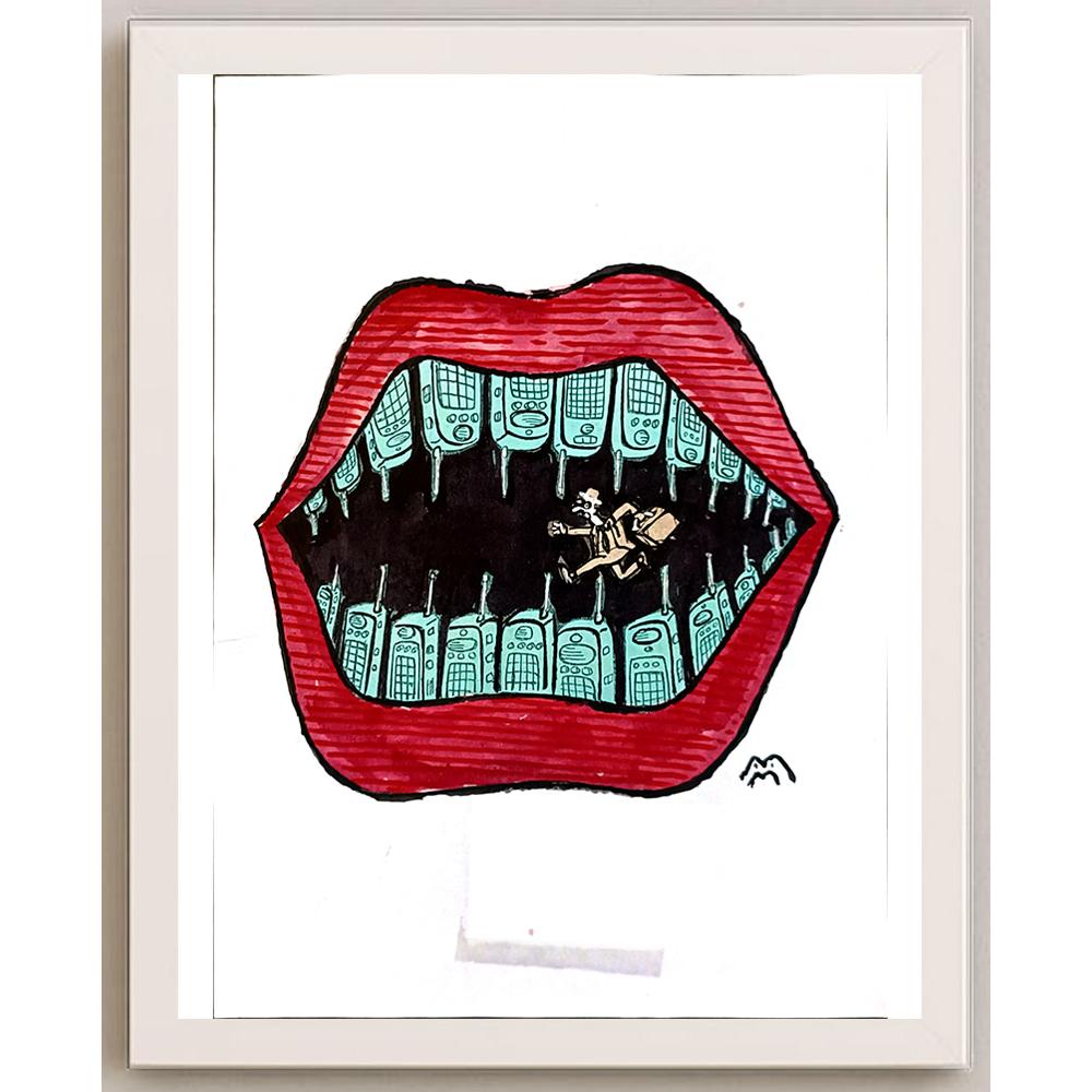 Mileta Miloradovic 29x21cm Orijinal Karikatür BOD05612