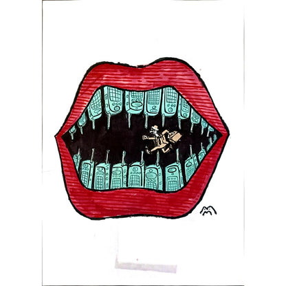 Mileta Miloradovic 29x21cm Orijinal Karikatür BOD05612