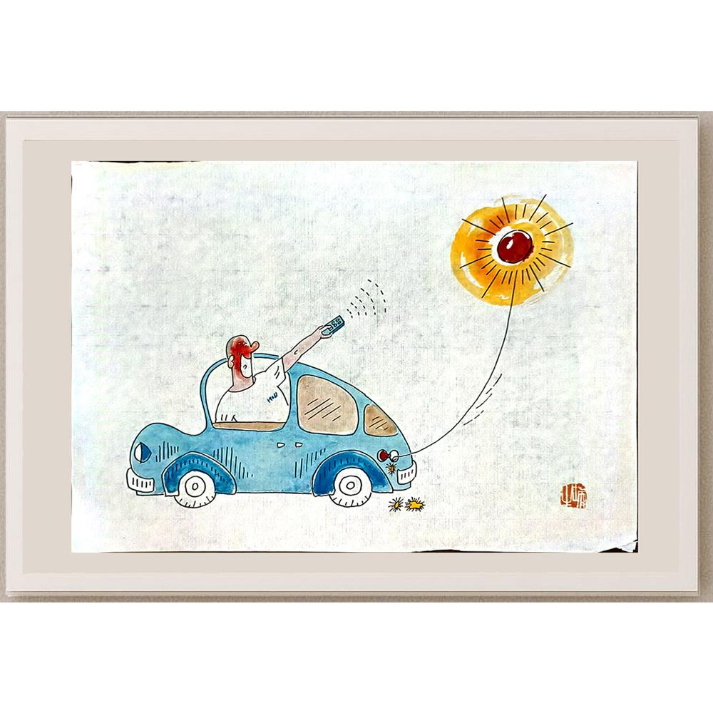 Wang Rui Sheng 29x21cm Orijinal Karikatür BOD05615
