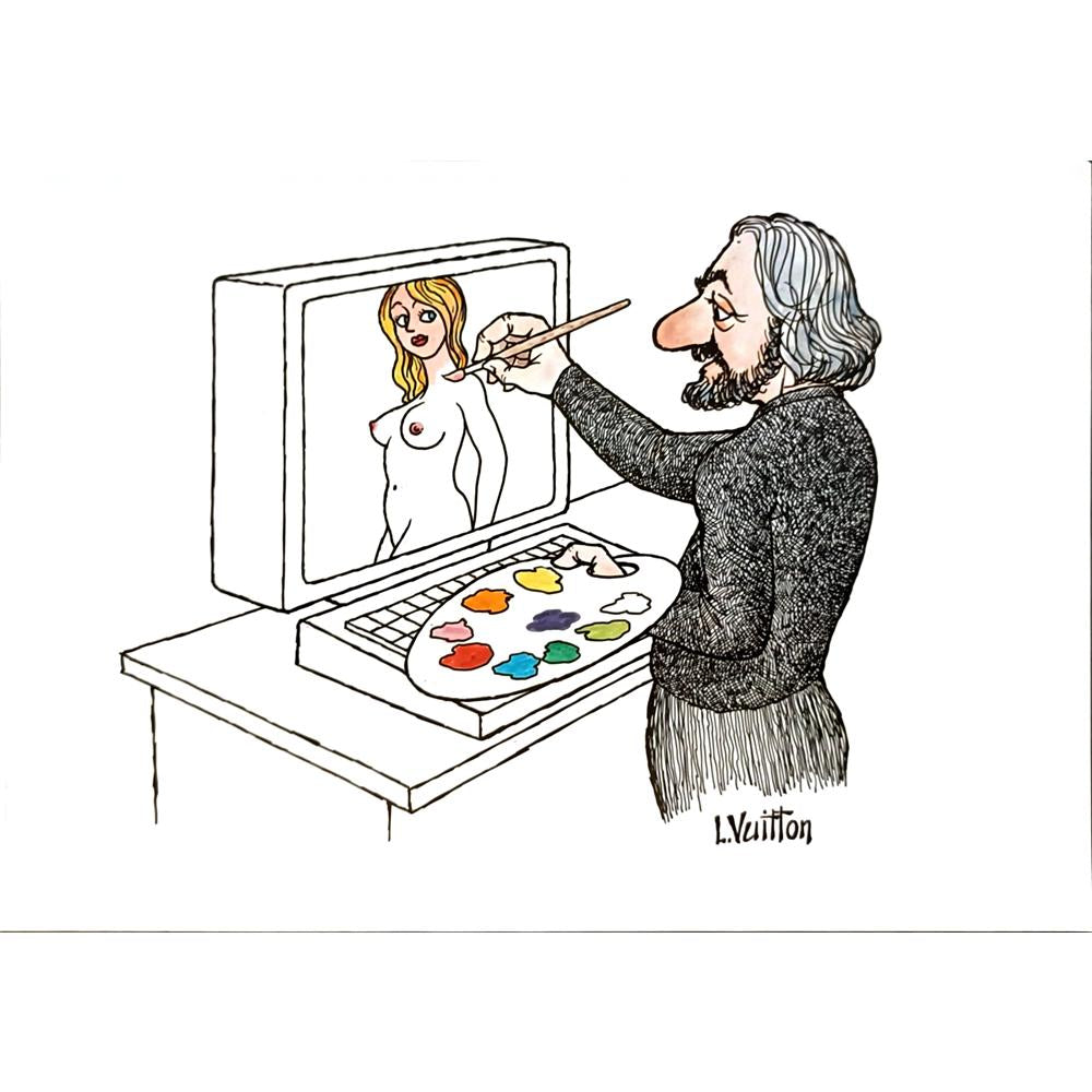 Louisvuitton 29x21cm Orijinal Karikatür BOD05626