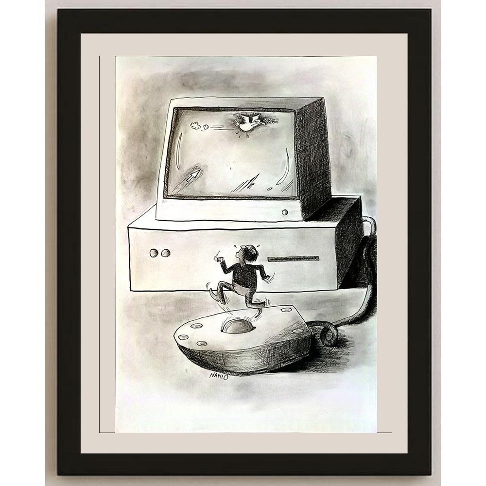 Nahid Maghdoud 29x21cm Orijinal Karikatür BOD05627