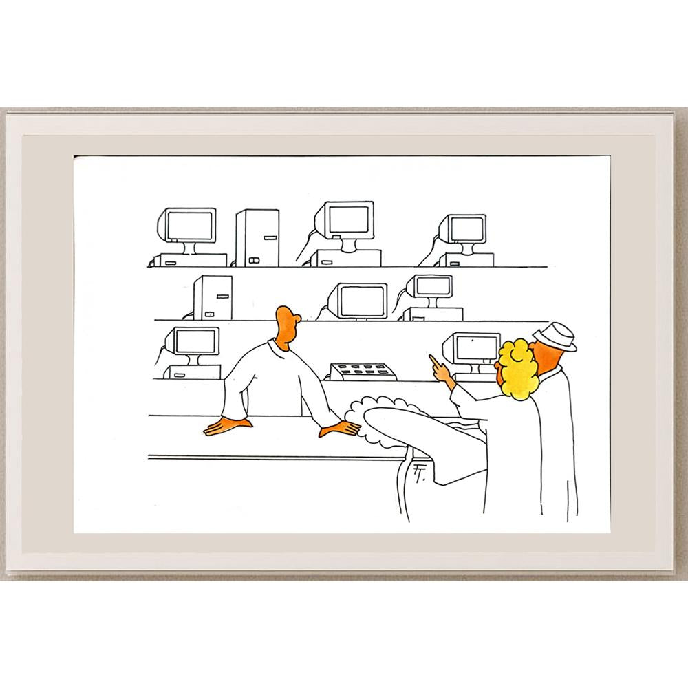 Tomas Trunecek 29x21cm Orijinal Karikatür BOD05629
