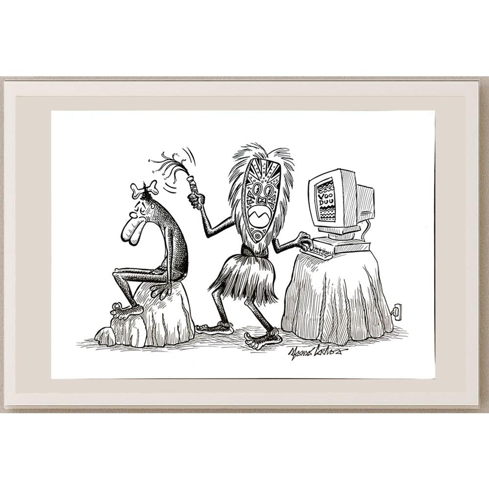 Afonso Carlos Fernandes 29x21cm Orijinal Karikatür BOD05630