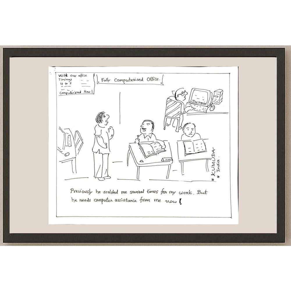 Kumuda Deshpande 28x23cm Orijinal Karikatür BOD05634